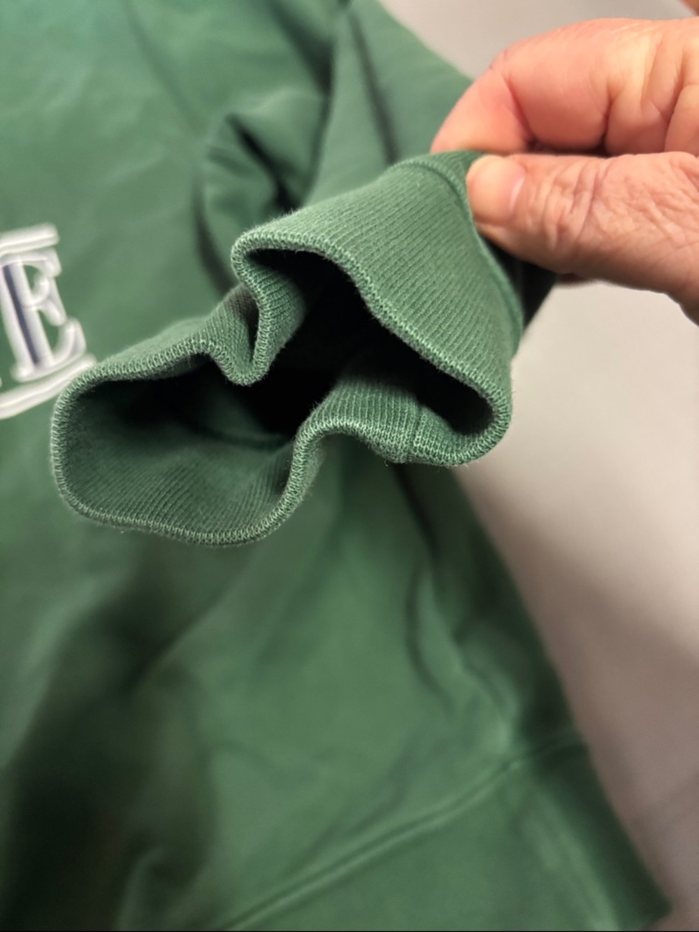 Lacoste Men's Logo Crewneck classic fit sweatshirt sz XL- Forest Green - Picture 6 of 10